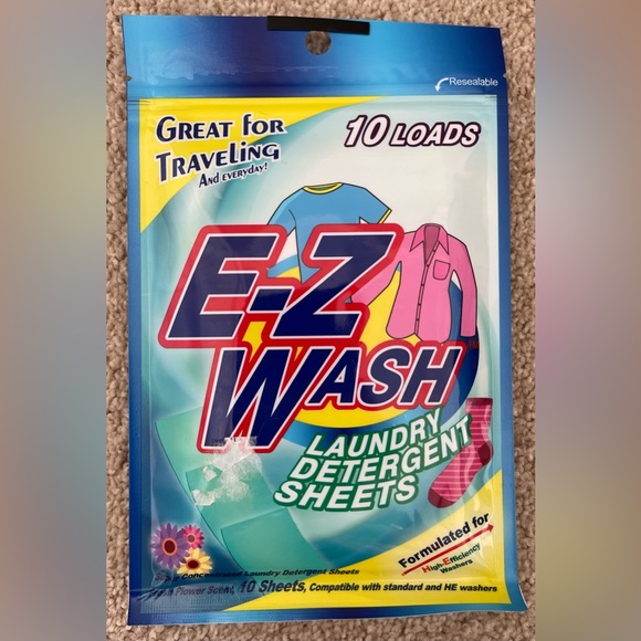 NIP E-ZWASH 4 Packages of Laundry Detergent Sheets Fresh Flower Sent Travel - Picture 3 of 4